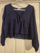 Ombretto donna cropped top blu