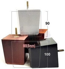 4x Gambe Quadrate in Legno per