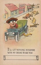 C1- Cp Cartolina Illustrata Bambini Scena Automobilistica Auto - Fp Nvg