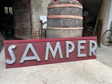 SAMPER Antica Insegna Lettere In Alluminio Anni 40 Circa Buone Condizioni