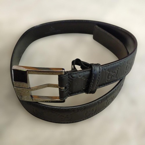 Gucci black leather belt - gucci,
