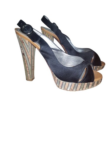 Donna casadei tacco nero raso - donna,