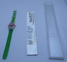 Orologio da polso SWATCH LADY QUARTZ LK 114 DISQUE ROUGE Ø 25 mm 1988 IMBALLO ORIGINALE