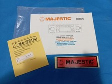 MAJESTIC SD602C Autoradio Vintage MANUALE D'USO ISTRUZIONI ORIGINALE + Adesivo !