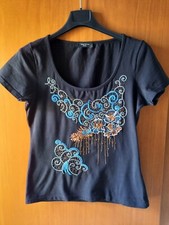 Maglietta t shirt nera Sonia