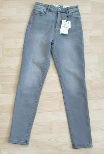 Zara jeans skinny grigio vita - jeans,