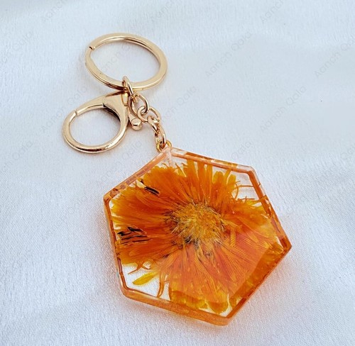 Fiore giallo set portachiavi - fiore,