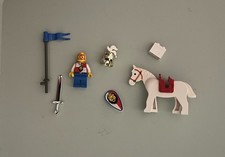 LEGO Minifigure Castello Cavaliere Reale Re cas060a 6008 100% Completo Bello!!