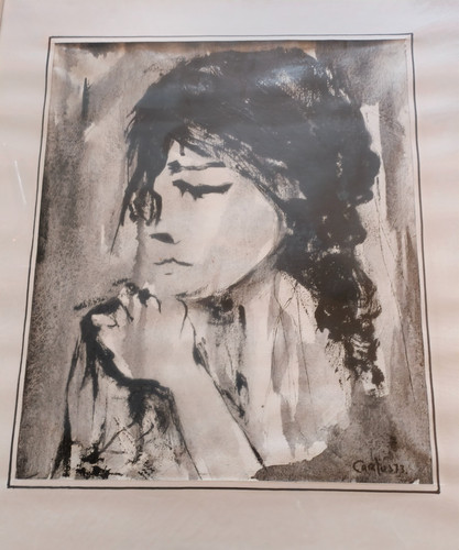 Carlos 1973 quadro ritratto - 1973,