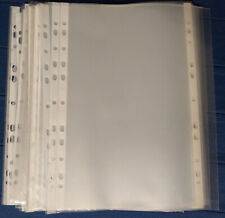 Set 50 buste trasparenti A4 a foratura universale per raccoglitore ad anelli