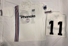 Maglia SAMPDORIA VIALLI 11 Lanetta Phonola Acrilico Calcio Vintage Bianca