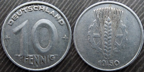 Germany pfennig 1950 e - , 10