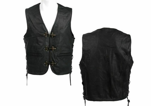 Gilet pelle vintage - gilet,