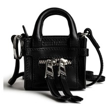 Micro sac en cuir noir ZADIG &