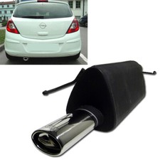 Scarico sportivo Ulter Opel Corsa D 06- 1.0-1.4 l terminale di scarico ovale arrotolato con ABE