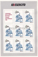 CONVEGNO SULLA SANITÀ MILITARE FIRENZE 1986 Foglio con 9 Chiudilettera Esercito