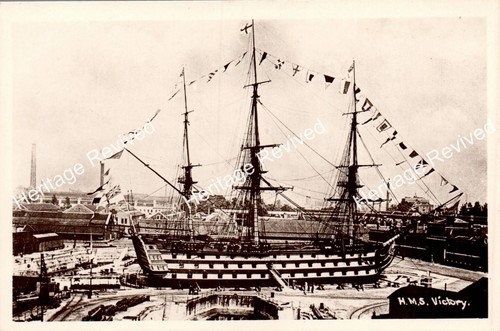 Vintage hms victory warship - hms,
