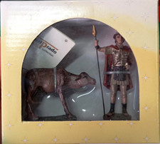 STATUINA DEL PRESEPE Edizioni DEL PRADO - SOLDATO + BUE 8 CM - NUOVA !