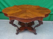 Tavolo da salotto a cestello in noce Luigi Filippo 1860 Piemontese