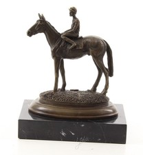 Scultura In Bronzo Di Jockey