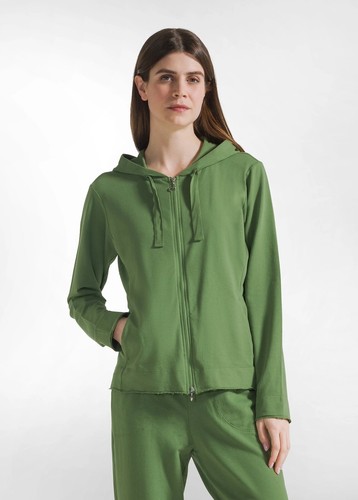 Felpa deha con zip cappuccio - deha,