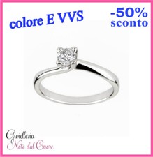 ANELLO SOLITARIO ORO BIANCO