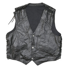 Gilet In Pelle Nero IXS Da