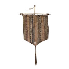 *HH* Antico Paravento Da Camino Caminetto Parascintille Vittoriano Stendardo 