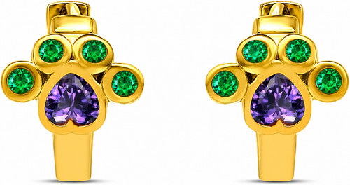 Orecchini huggie 3ct - 3ct, taglio