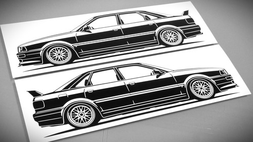 Adesivo audi competition - audi, b4