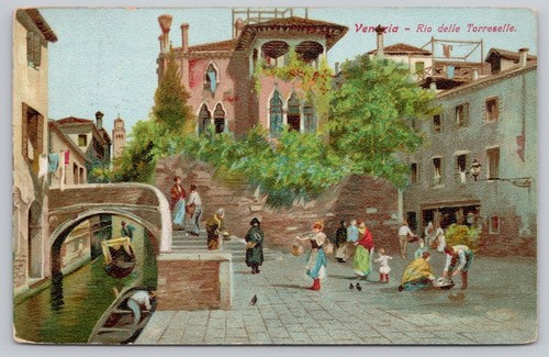 Cartolina venezia italia rio - cartolina,