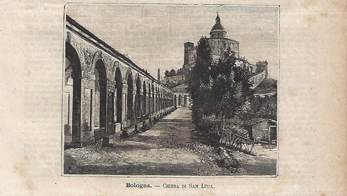 Stampa antica bologna chiesa - stampa,