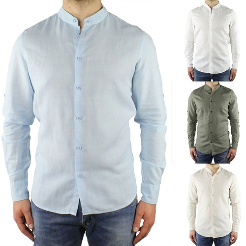 Camicia lino uomo - camicia, collo
