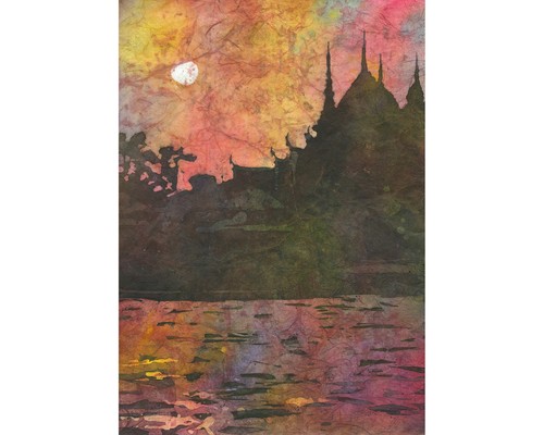 Quadro acquerello batik - , di