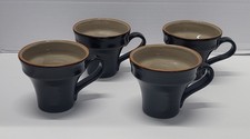 Tazza Caffè Chiaroscuro by Vietri Italy Nero Taupe (Set di 4) Ottima Immacolata