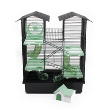 Gabbia per Roditori XXL 62x55x38 CM con Accessori Turchese Topo Criceto Tunnel