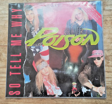 POISON "SO TELL ME WHY" LTD ED UK 12" RED VINYL W/ GIANT POSTER UNSKINNY BOP