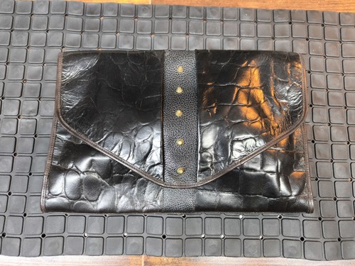 Pochette donna pelle nera