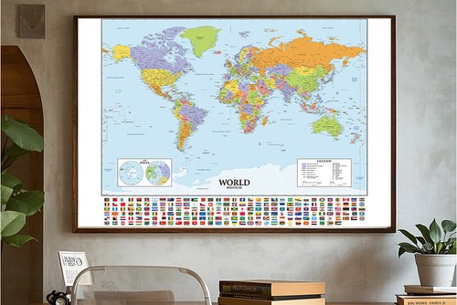 Mappa del mondo 61x91 - , cm