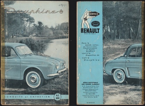 Renault dauphine libretto uso - renault,