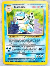 Pokemon BLASTOISE BASE SET