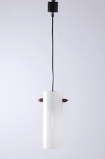 Lampadario in plastica e Teak anni '50 / '60 - Vintage