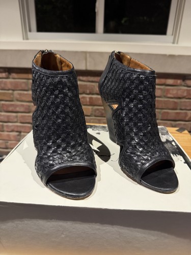 Zeppa peeptoe tessuto - in,