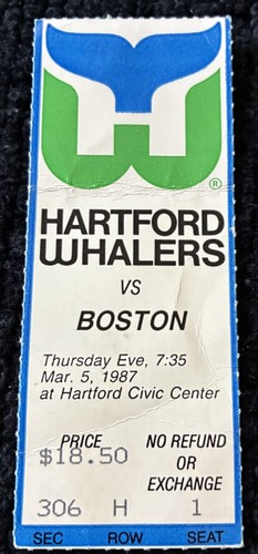 Biglietto hartford whalers - biglietto,