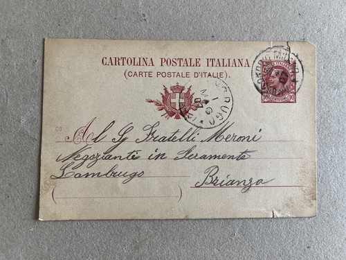 Intero postale regno milano - c),