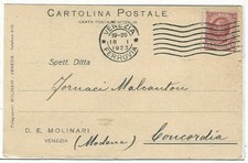 COMMERCIALE (118) - VENEZIA Commercio Carbone Fossile D.E. MOLINARI - Vg 1923