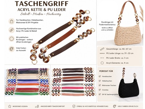 Manico per borsa pelle pu - borsa,