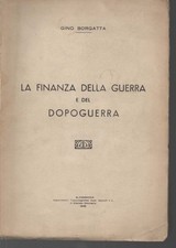 libro BORGATTA La finanza della guerra e del dopoguerra Chiarvetto 1948