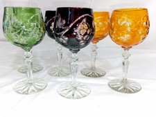 Bicchieri 6 Cristallo Piombo Boemia Molati A Mano Cm15