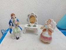 ANTICO TRITTICO STATUE DAMA IN